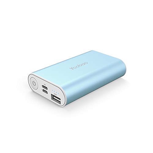 Yoobao Small Portable Charger 6000mAh Power Bank Battery Backup Phone Charger External Battery Pack Cellphone Powerbank Dual Input Compatible iPhone X 8 7 Plus Android Samsung Galaxy Smartphone - Blue