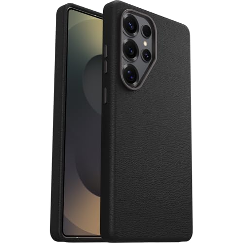 OtterBox Symmetry Series Cactus Leather Hülle für Samsung Galaxy S25 Ultra, stoßfest, sturzsicher, dünne Schutzhülle, 3X getestet nach Militärstandard, Schwarz