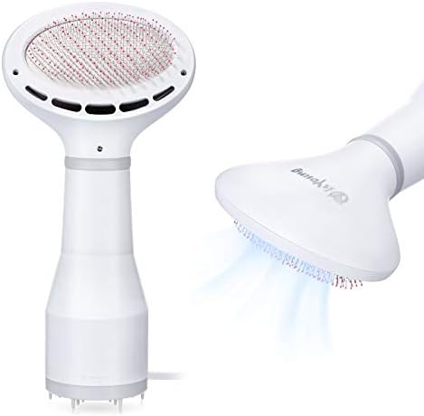 isYoung Pet Hair Dryer with Slicker Brush, Upgraded 2 in 1 Pet Grooming Hair Dryer, 2 Heat Settings, Portable Dog Blower – for Small and Medium Dogs and Cats