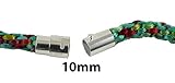 Kumihimo Findings: 10mm Integral End Caps/Magnetic Clasp Complete (Package of 4 Sets) with Instructions