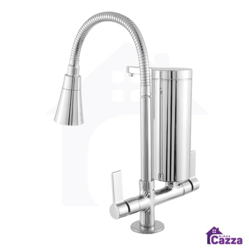 Torneira Cozinha Flexível Filtro Gourmet Cromada Bancada Tubo 2 Jatos