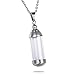HooAMI Clear Glass Urn Necklace Cremation Ashes Jewelry