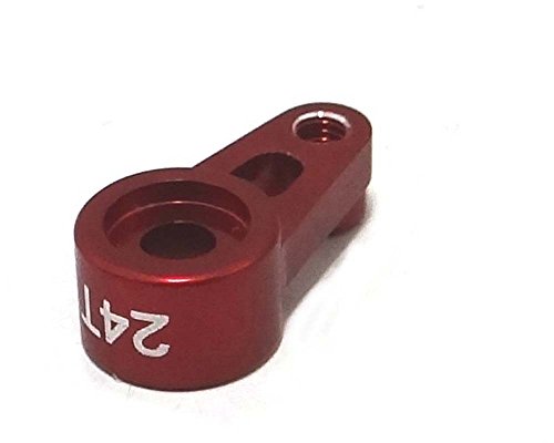 Hot Racing VXS24SH02 Aluminum Servo Horn 24t 1/16 Traxxas (Red)