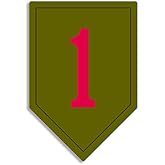 1st Infantry Division 1 Sticker (US Soldier Big Red 1 First Division Vinyl Decal for Cars, Trucks (3 x 4 inch) U.S. Army Licensed