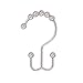 COSFY Shower Curtain Hooks Rings, Rust-Resistant Metal Double Glide Shower Hooks for Bathroom, Modern Decorative Design Shower Rods Curtains - Chrome