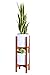 2 Pack Stackable Plant Stand, 2 Layer Mid Century Wood Flower Pot Holder, Display Potted Rack, Adjustable 8 to 12 inches, (Pot & Plant Not Included), Brownthumb 2