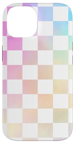 Pastel Rainbow Checkerboard Checker Checked Pattern Case for iPhone 14