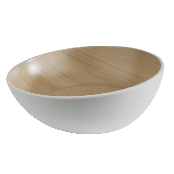 APS Frida Look 84920 Bowl Diameter 21.5 cm Height 7/8.5 cm Melamine White Wood Effect
