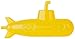 Kikkerland Yellow Submarine Sub Zero Reusable Ice Cubes, Set of 6