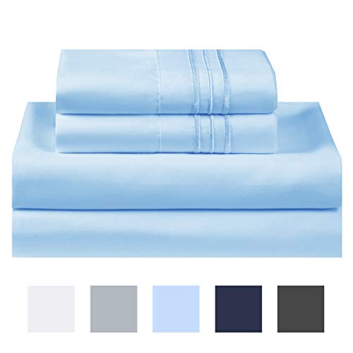 MOONCAST 4 Pieces Queen Bed SheetExtra Soft and Hotel Luxury FeelingDurable Machine Washable