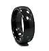 MJ Metals Jewelry Beautiful Black Ceramic 8mm Wedding Band Classic High Polished Ring Size 7