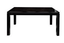 Furniture of America Basic Modern Rectangular High-Gloss Dining Table, Black
