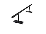 Black Straight Steel Rail Slide Fingerboard Rail - Black, For Fingerboarding and Tech Decks