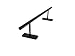 Black Straight Steel Rail Slide Fingerboard Rail - Black, For Fingerboarding and Tech Decks
