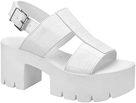 black mid heel platform sandals