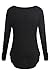 FINEJO Casual Women Long Sleeve Lace Irregular Hem Blouse Tops