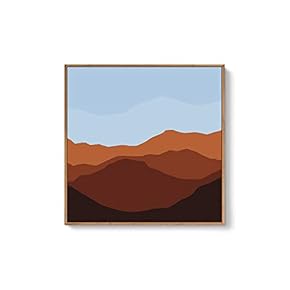Framed Canvas Wall Art Natural Scenery Canvas Prints Home Artwork Decoration for Living Room,Bedroom - 16x16 inches