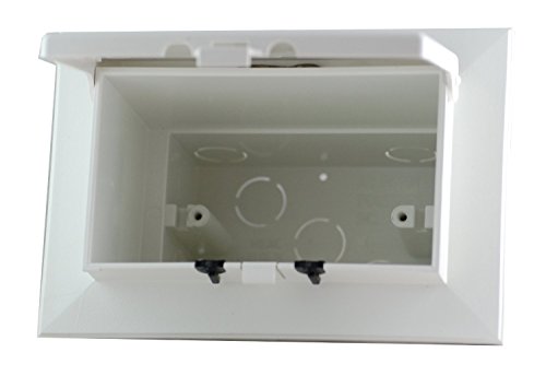 Arlington DBHB1W-1 Low Profile IN BOX Recessed Electrical Box With Outdoor Cover for New Brick Construction, 1-Gang, White, 1-Pack