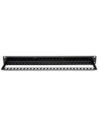 Panel de parcheo CAT6 de 24 puertos Tripp Lite de montaje en rack 1U, Ethernet RJ45 (N254   024), Negro