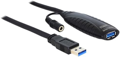 DeLOCK USB 3.0 Active Extension Cable 10m, Black, 10 meters