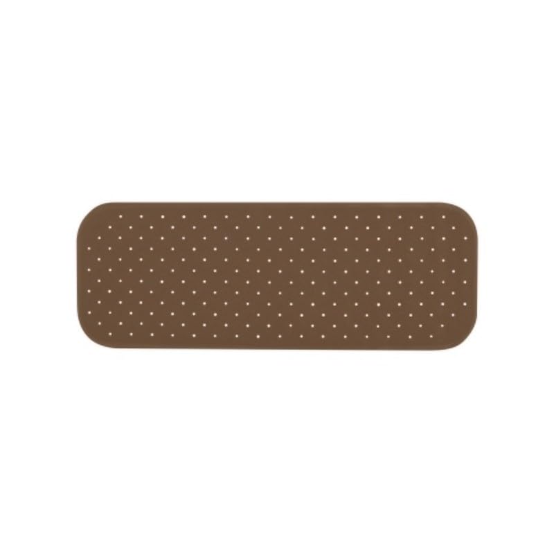 MSV Premium Shower Mat Bath Mat Bathtub Mat Antibacterial Non-Slip with Suction Cups – Brown – Smells of Roses – Approx. 36 x 97 cm – Washable at 60 °C