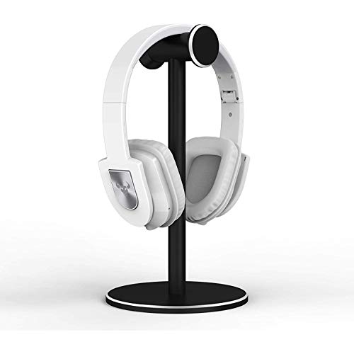 Headset Stand, Gaming Headphone Holder SOWND Aluminum Earphone Stand Holder Table Desk Display Hanger Organizer for All Headphones Size (Black)