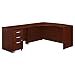 Bush Business Furniture Series C Left Handed L Shaped Desk with Mobile File Cabinet in Mahogany