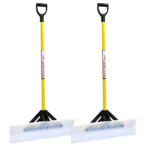 2PK 30" Snow Plow Shovel Pusher 50530 with D-Grip Style Fiberglass Handle - Thumbnail 2