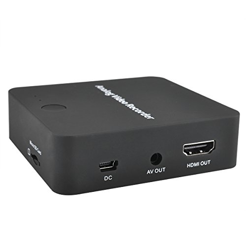 DriverGenius Stand-Alone Video Capture Box,S-Video/Analog RCA Video Recorder Box to MicroSD Card,Convert Old VHS Video Tape to Digital Format with Just One-Button