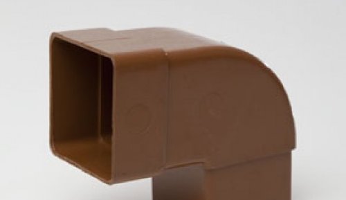POLYPIPE RS232 Brown Square Offset Bend 92.5° for 65mm Square downpipe