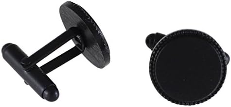 Made In USA, Round Cufflinks (Matte Black)
