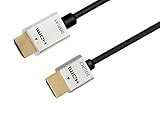 Ysimda Ultra Slim Flexible Series Redmere Active HDMI 2.0 A to A High-Speed Cable, 12ft, 18G, 34AWG, Supports Ethernet, 3D, 4K and Audio Return