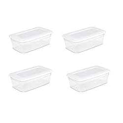 STERILITE 6-Quart Storage Bin Shoe Box - Clear