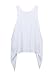 Mazonyi Women's Summer Open Back Tank Top Stretchy Casual Off Shoulder T Shirt Sleeveless Workout Gym Top Split Back Blouse Crop Tops White S