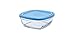 Duralex Made In France Lys 2 1/2 Cup Clear Square Storage Bowl with Lid