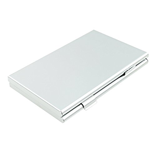 Foto&Tech SILVER Aluminum Memory Card Carrying Case 4 Slots for SD Card+8 Slots for Micro SDHC Card Lexar SanDIsk Kingston Sony