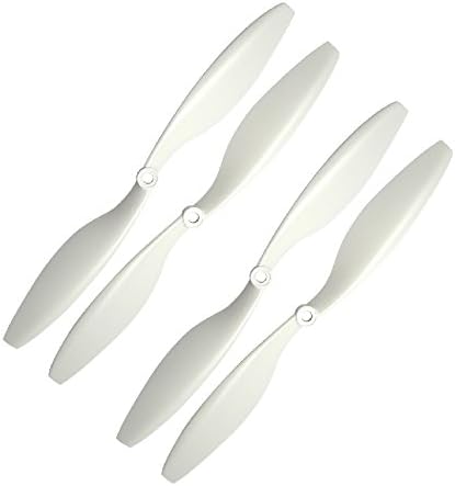 RAYCorp 1045 10x4.5 Propellers. 4 Pieces(2 CW, 2 CCW) White 10-inch Quadcopter or F450 Props + 1 Battery Strap