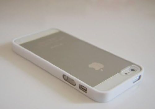 Supwiser-Lovely Soft Trim Ultra High Clear Back Hard Cover Bumper Case for iPhone 5 5G (*White)
