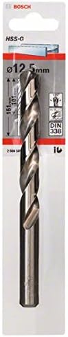 Bosch Professional 1x Metal drill bits HSS-G DIN 338 (for metal diameter 12.5 x 101 x 151 mm, Accessory Drill Driver)