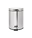 Estilo Round Brushed Stainless Steel Step Trash Can 3L - Fingerprint Resistant