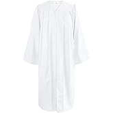 goprety Unisex Matte Choir Robes Graduation Gown Judge Costume Baptismal Robes for Adults