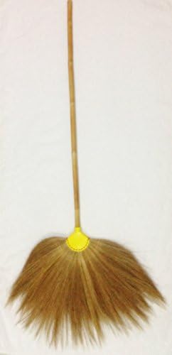 Broom Grass Bamboo Handle Natural Color