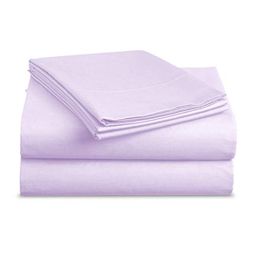 BASIC CHOICE Hypoallergenic Brushed Microfiber Bed Sheet Set, Lavender, Queen, 4 Pieces Pricepulse