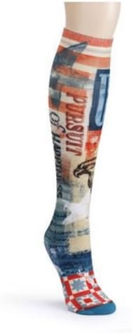 Artly Soul to Sole Knee Socks American Icons, Pursuit of Happiness, Art Socks