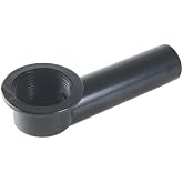 Bathtub Drain Waste and Overflow Shoe Pipe Repair Kit, 1-1/2 Inch Diameter, Black ABS