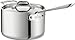 All-Clad 4204 with loop Stainless Steel Tri-Ply Bonded Dishwasher Safe Sauce Pan with Loop Helper Handle and Lid Cookware, 4-Quart, Silver - 8701004419 primary