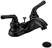 Designers Impressions 652369 Oil Rubbed Bronze Two Handle Lavatory Bathroom Vanity Faucet - Bathroom Sink Faucet with Matching Pop-Up Drain Trim Assembly