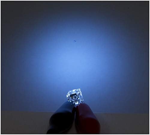 5 mm LED bulbs 4-chip super flux extreme brightness wide beam beam beam angle 90° current 80mA various colours, White, 1