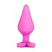 Play with Me - Naughty Candy Heart - Be Mine - Smooth Satin Finish Heart Shaped Bottom Anal Butt Plug - Platinum Silicone - Sex Toy for Men and Women (Pink)