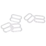 Clear Plastic Bra Strap Sliders with Teeth - 3/8